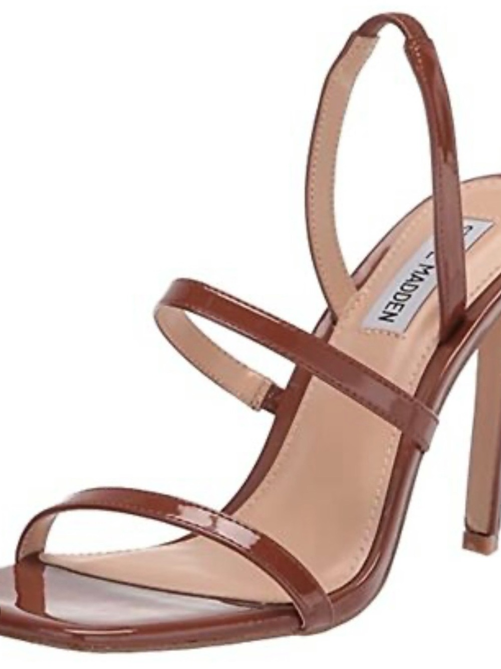 Steve Madden Brown Patent Strappy High Heel Sandals